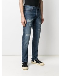 dunkelblaue Jeans mit Destroyed-Effekten von Emporio Armani