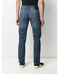 dunkelblaue Jeans mit Destroyed-Effekten von Emporio Armani