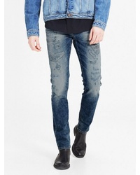 dunkelblaue Jeans mit Destroyed-Effekten von Jack & Jones