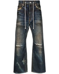 dunkelblaue Jeans mit Destroyed-Effekten von Junya Watanabe MAN