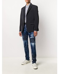 dunkelblaue Jeans mit Destroyed-Effekten von DSQUARED2