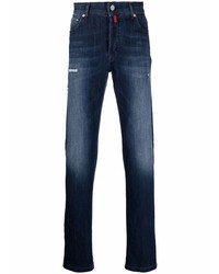 dunkelblaue Jeans mit Destroyed-Effekten von Kiton