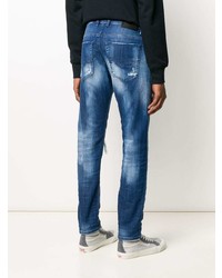 dunkelblaue Jeans mit Destroyed-Effekten von Diesel