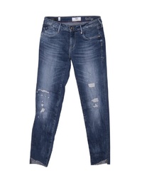 dunkelblaue Jeans mit Destroyed-Effekten von Le Temps des Cerises
