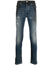 dunkelblaue Jeans mit Destroyed-Effekten von Les Hommes