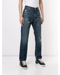 dunkelblaue Jeans mit Destroyed-Effekten von Dolce & Gabbana