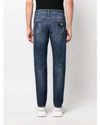 dunkelblaue Jeans mit Destroyed-Effekten von Dolce & Gabbana