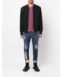 dunkelblaue Jeans mit Destroyed-Effekten von DSQUARED2