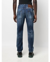 dunkelblaue Jeans mit Destroyed-Effekten von Roberto Cavalli