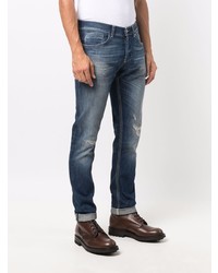 dunkelblaue Jeans mit Destroyed-Effekten von Dondup