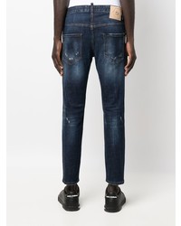 dunkelblaue Jeans mit Destroyed-Effekten von Philipp Plein