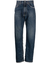 dunkelblaue Jeans mit Destroyed-Effekten von Maison Margiela