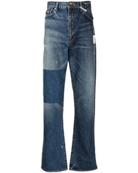 dunkelblaue Jeans mit Destroyed-Effekten von Maison Mihara Yasuhiro