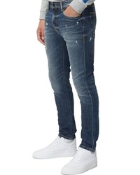 dunkelblaue Jeans mit Destroyed-Effekten von Marc O'Polo Denim