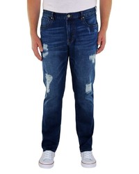 dunkelblaue Jeans mit Destroyed-Effekten von Marina Del Rey