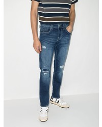 dunkelblaue Jeans mit Destroyed-Effekten von True Religion