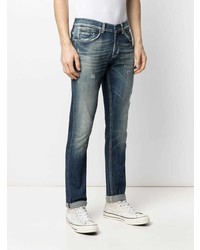 dunkelblaue Jeans mit Destroyed-Effekten von Dondup