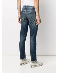 dunkelblaue Jeans mit Destroyed-Effekten von Dondup