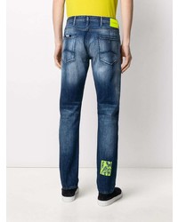 dunkelblaue Jeans mit Destroyed-Effekten von Emporio Armani