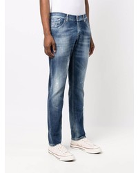 dunkelblaue Jeans mit Destroyed-Effekten von Dondup