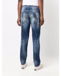 dunkelblaue Jeans mit Destroyed-Effekten von Dondup