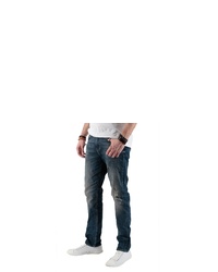 dunkelblaue Jeans mit Destroyed-Effekten von Miracle of Denim