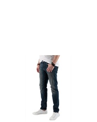 dunkelblaue Jeans mit Destroyed-Effekten von Miracle of Denim