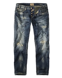dunkelblaue Jeans mit Destroyed-Effekten von NAGANO