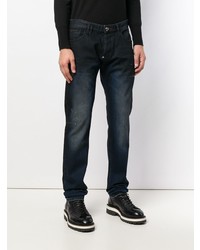 dunkelblaue Jeans mit Destroyed-Effekten von Philipp Plein