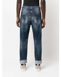 dunkelblaue Jeans mit Destroyed-Effekten von Dondup