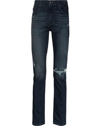 dunkelblaue Jeans mit Destroyed-Effekten von Paige