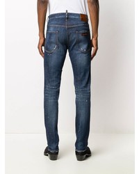 dunkelblaue Jeans mit Destroyed-Effekten von DSQUARED2