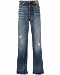 dunkelblaue Jeans mit Destroyed-Effekten von Palm Angels