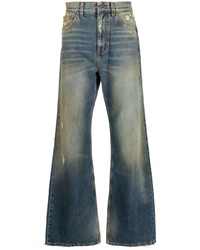 dunkelblaue Jeans mit Destroyed-Effekten von Palm Angels