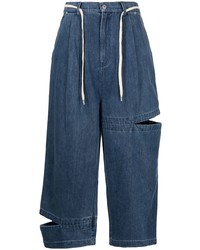 dunkelblaue Jeans mit Destroyed-Effekten von Perks And Mini