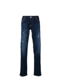 dunkelblaue Jeans mit Destroyed-Effekten von Philipp Plein