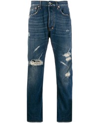 dunkelblaue Jeans mit Destroyed-Effekten von PRPS