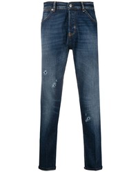 dunkelblaue Jeans mit Destroyed-Effekten von Pt05