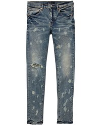 dunkelblaue Jeans mit Destroyed-Effekten von purple brand