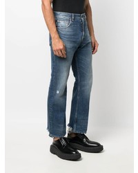 dunkelblaue Jeans mit Destroyed-Effekten von Balenciaga