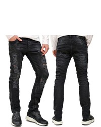 dunkelblaue Jeans mit Destroyed-Effekten von Redbridge