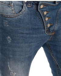 dunkelblaue Jeans mit Destroyed-Effekten von Redbridge