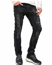 dunkelblaue Jeans mit Destroyed-Effekten von Redbridge