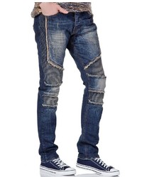 dunkelblaue Jeans mit Destroyed-Effekten von Redbridge