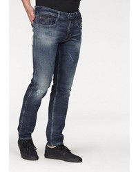 dunkelblaue Jeans mit Destroyed-Effekten von Replay