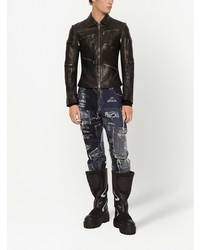 dunkelblaue Jeans mit Destroyed-Effekten von Dolce & Gabbana