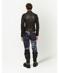 dunkelblaue Jeans mit Destroyed-Effekten von Dolce & Gabbana