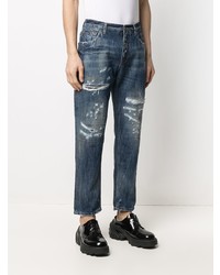 dunkelblaue Jeans mit Destroyed-Effekten von Dolce & Gabbana