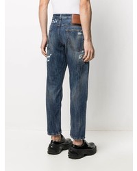 dunkelblaue Jeans mit Destroyed-Effekten von Dolce & Gabbana