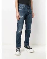 dunkelblaue Jeans mit Destroyed-Effekten von Dolce & Gabbana